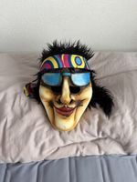 Karneval Maske mit Haaren und Brille, Grösse Unbekannt