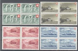1947, Pro Patria, Viererblöcke, SBK 80.–**