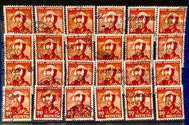 Lot Nr.J 103 Briefmarken mit gestempel
