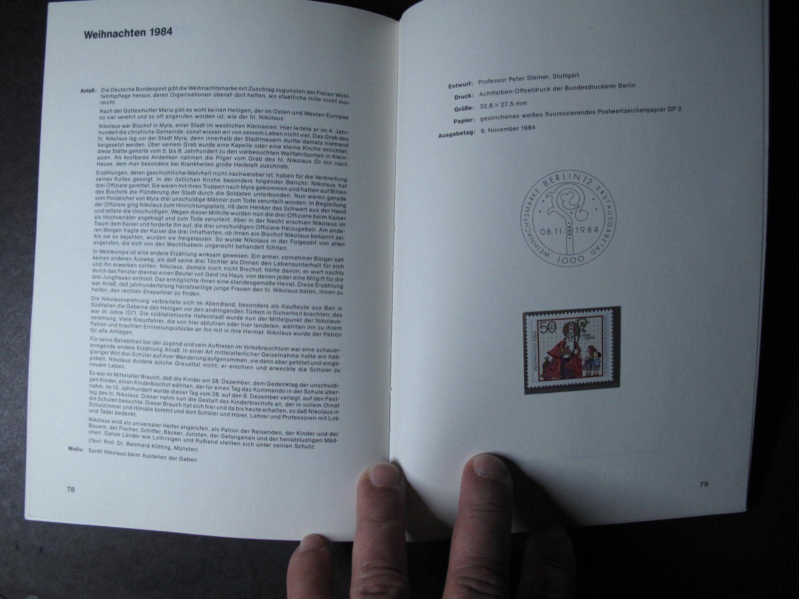 Album: BRD & Berlin 1984 Sonderpostwertzeichen buch ** – Usato da Wil SG venduto da fva01 4