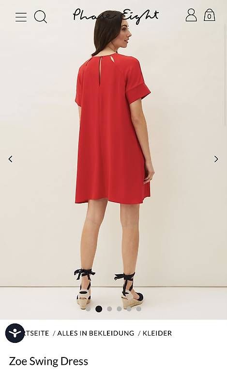 Phase Eight Vestiti: Phase Eight Kleid rot, Grösse 10 / 36 – Usato da Kriens venduto da JulesJ 4