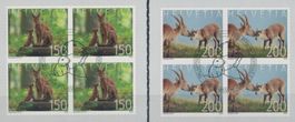 2020 - Tierfamilien - Viererblock - Ersttag Stempel ET