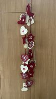Adventskalender Filz rot weiss mit Zahlen guter Zustand