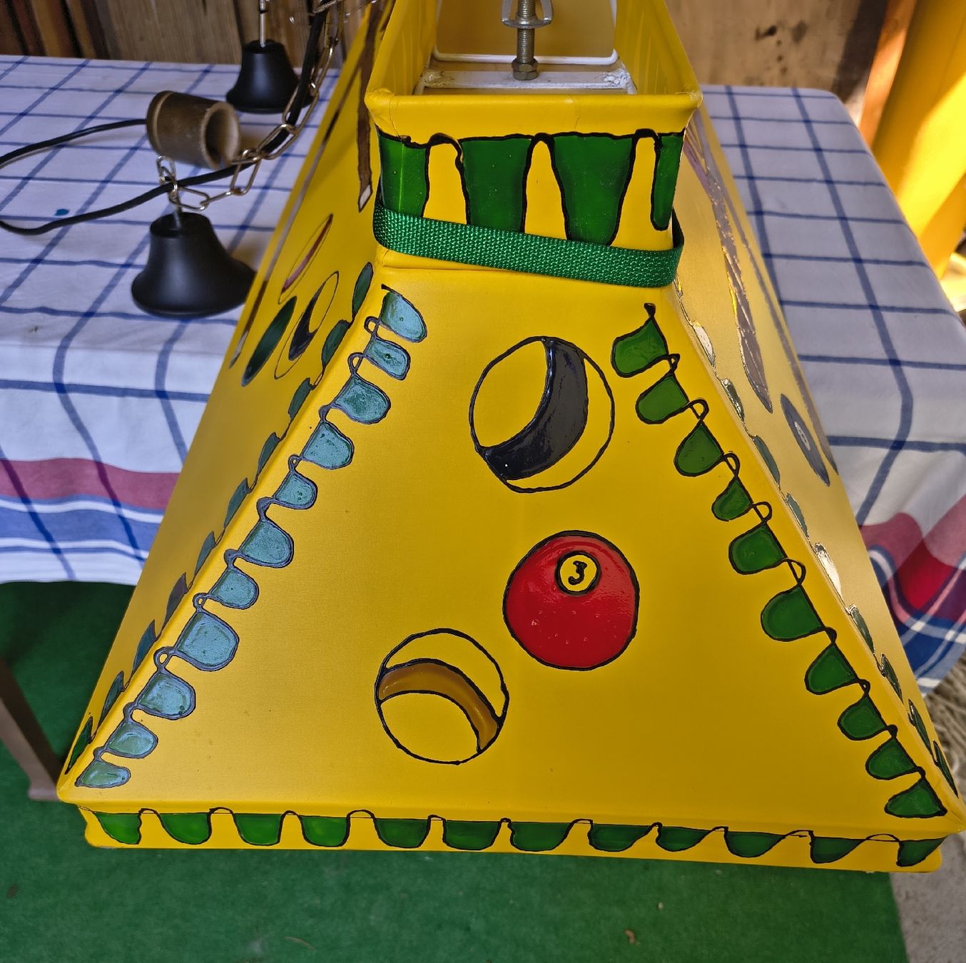 Lampade: Billard Lampe mit Beleuchtung 150 cm Einzigartig – Usato da Jakobsbad venduto da dio_298