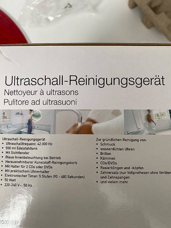 Alle Maschinen: Neuer Ultraschallreiniger. – Neu und originalverpackt aus Rüti ZH von Diana7770 3
