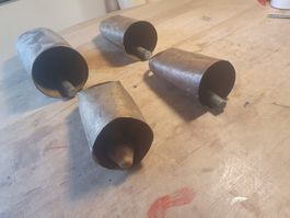 4 Stk katalanische Ziegenglocken Bronze ca 18 - 26 cm