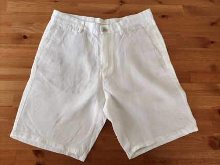 Weiss Linen Shorts MassimoDutti - W30