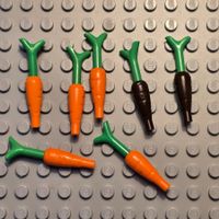 Lego 7x Karotte mit grünem Oberteil (33172c01)
