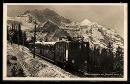 AK Wengernalpbahn mit Jungfrau, Bergbahn