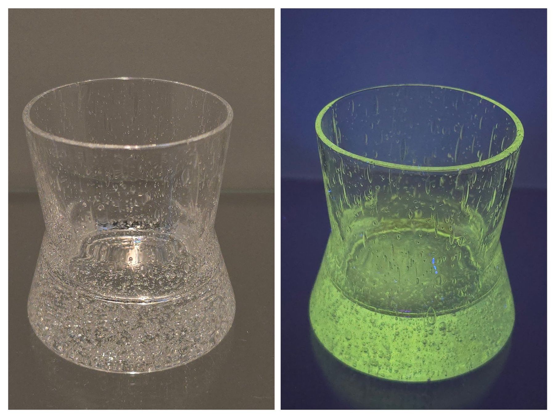 Bicchieri: Vintage Bubble Glas Uranglas, Teelichtglas, – Usato da Flamatt venduto da Tyrael01