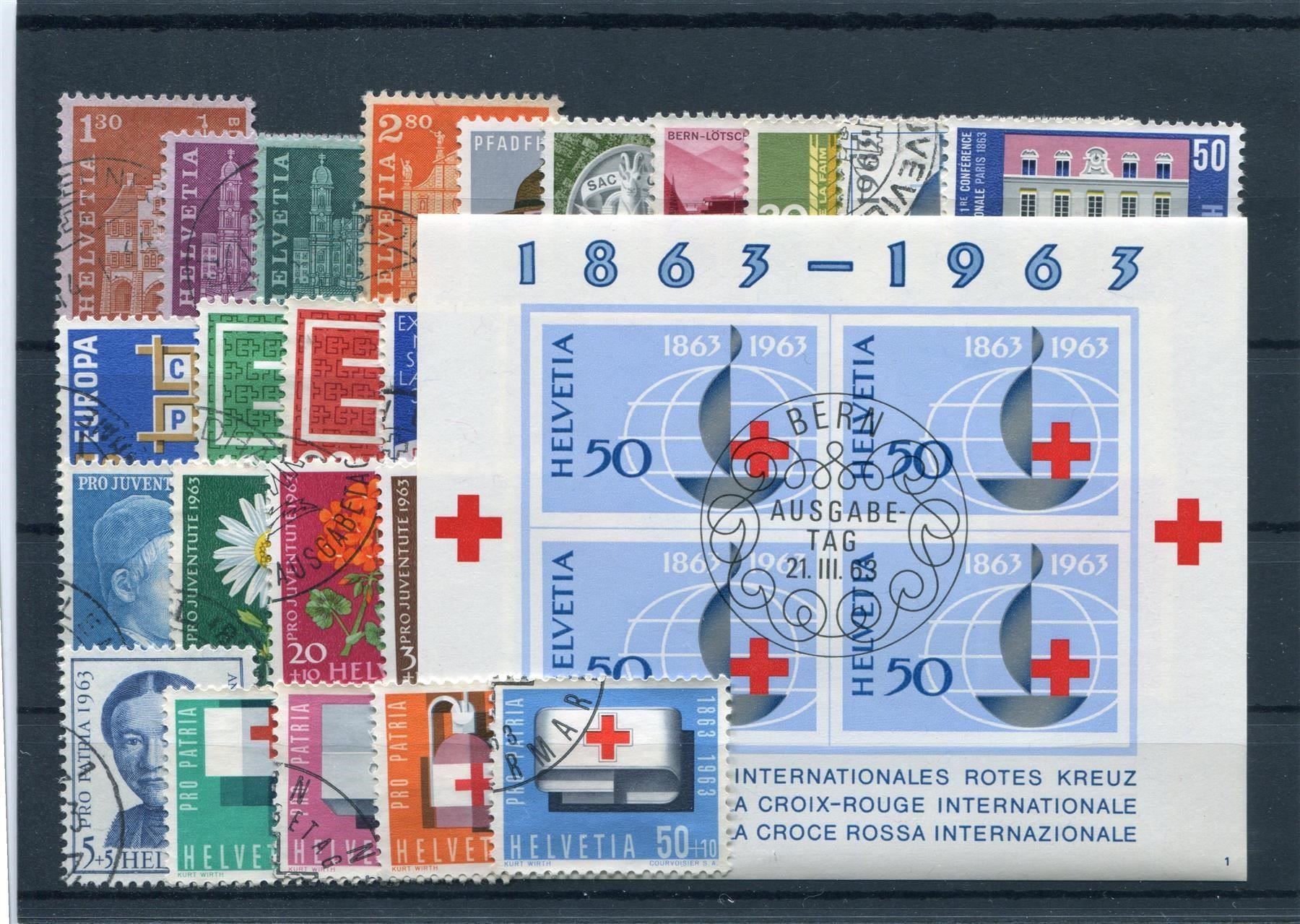 Tutti i francobolli: 1963 Jahreszusammenstellung gest. – Usato da Winterthur venduto da Kyoung