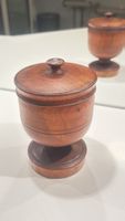 antik, vintage, zuckerdose, 14cm, handarbeit, ca. 70 jährig