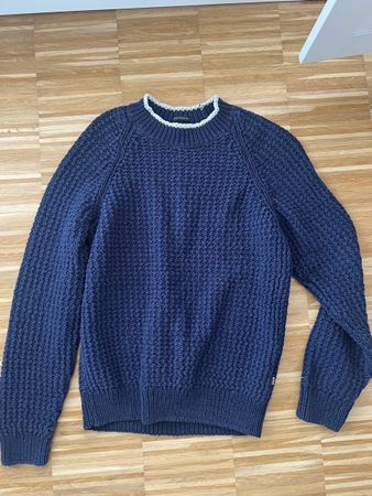 Hugo Boss navy Blue Cotton Knit Sweater - Size S, like new!