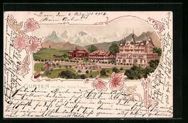 Litho Gurten bei Bern, Blick auf Hotel m
