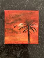 Tableau abstraité couche de soleil 