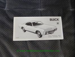 Buick Modellprogramm 1969 Prospekt deutsch/franz. GM-Biel