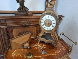 Antike Holz-Pendule mit Konsole – Voll funktionsfähig 