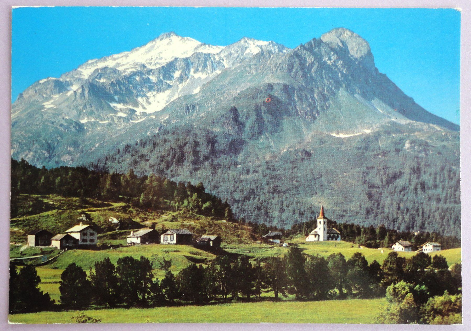 Ansichtskarten: Maloja mit Piz Salacina – Gebraucht aus Fétigny von Billy2miny