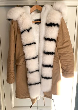 Winter Parka mit Fuchs Pelz, Echtfell.