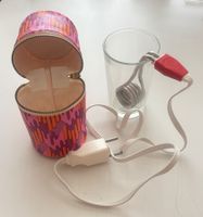 Ancien chauffe-eau de voyage portable avec étui