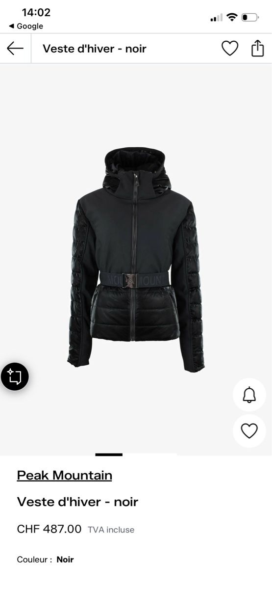 Giacche: Ski Jacket Peak Mountain black size M as New – Nuovo (secondo la descrizione) da Buchillon venduto da Mich-ele 6