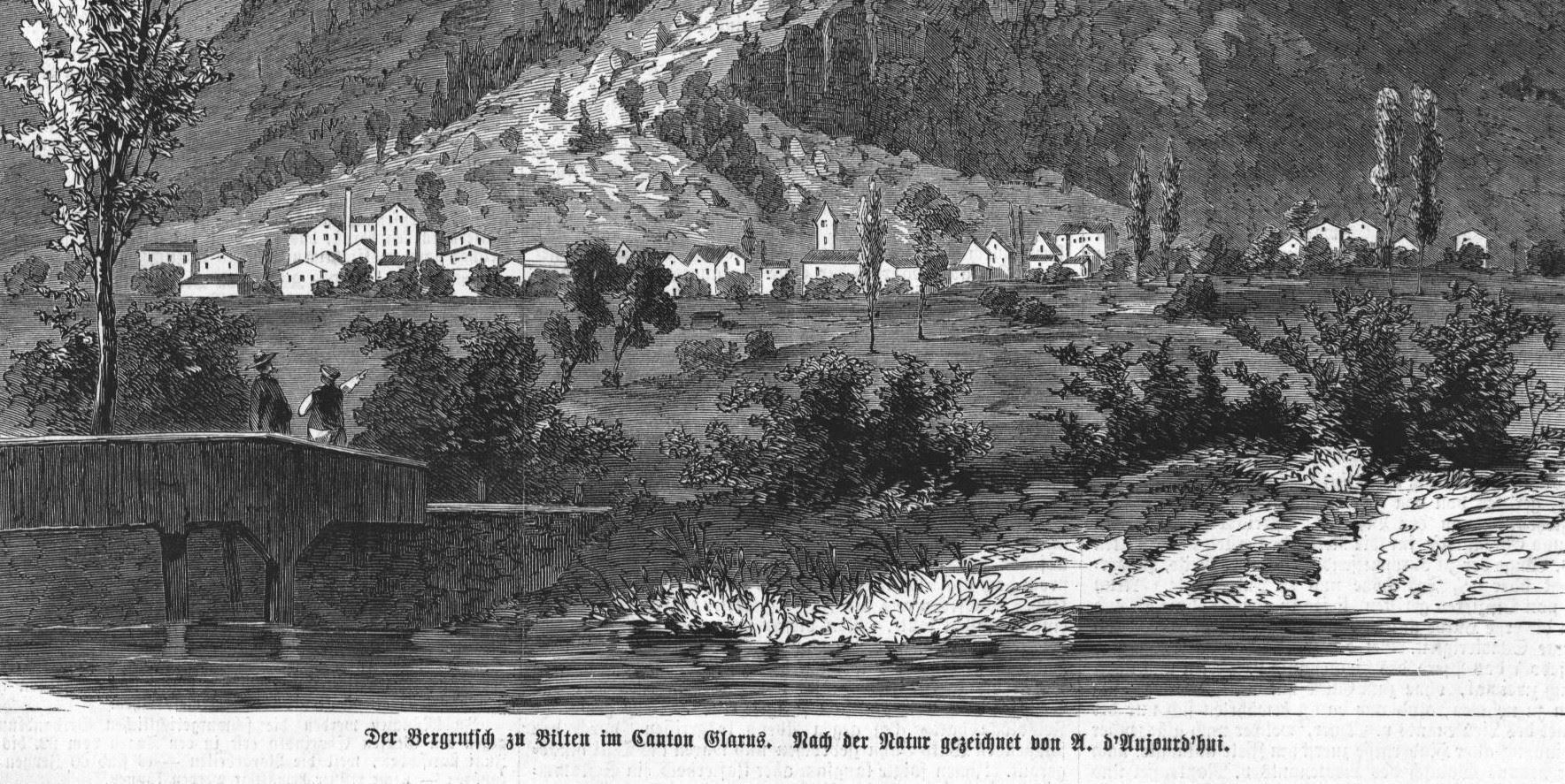 Incisioni: Bilten  Holzstich 1868 – Usato da Rafz venduto da Helvet32 1