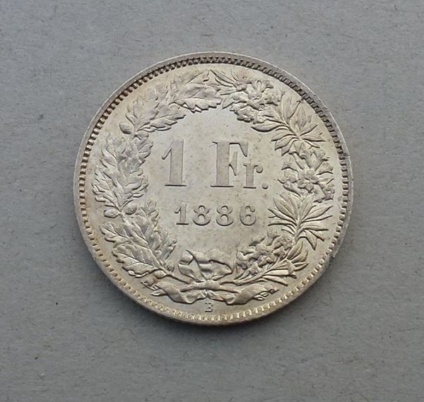 Tutti le monete: ++ 1.- Franken 1886 – Usato da Walkringen venduto da Casablanca777