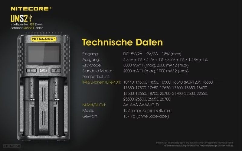 NiteCore Caricatori & Batterie: Akkuladegerät Nitecore UMS2 – Nuovo (secondo la descrizione) da Winterthur venduto da Supersachen100 4