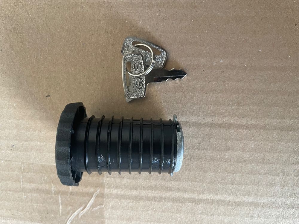 Asudaro Motorrad Tankdeckel Schloss - Mit 2 Schlüsseln Für VT800, Aluminium Silber