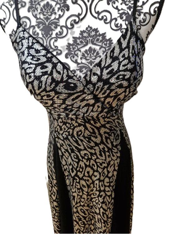 Kleider: Elegantes Abendkleid, Gr.M, schwarz-silber, Leopard muster – Gebraucht aus Glattbrugg von majuska01 1