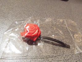 Haarspange Rose, rot