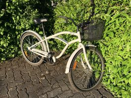 Vintage  Damenvelo, weiss, ideal für den Sommer