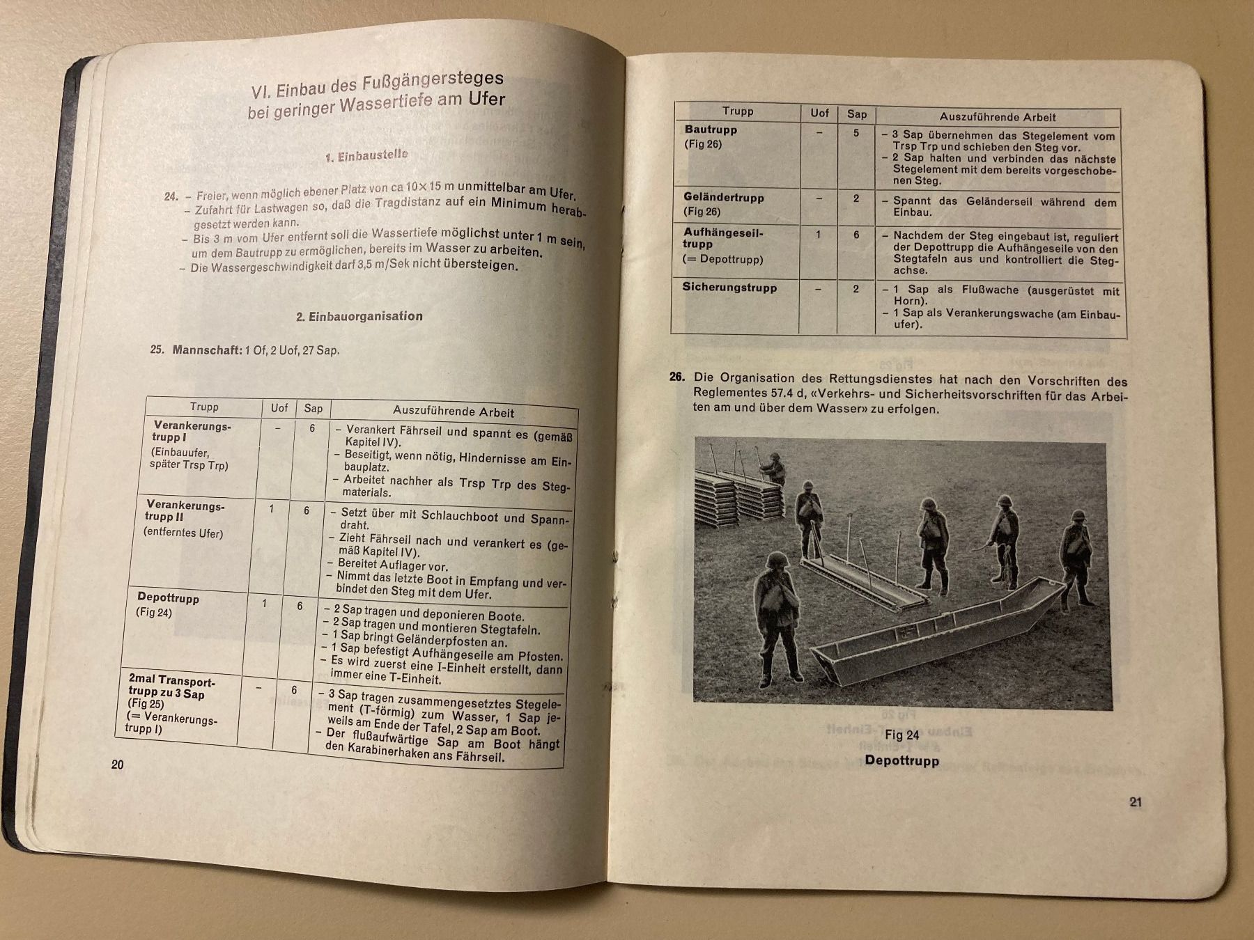 Bücher: Reglement: Der Steg 58 - Schweizer Armee – Gebraucht aus Brütten von Hst1 1