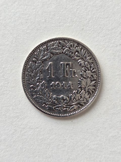 Toutes les monnaies: 1 Fr. Silber Schweiz 1914 Schweizer Münze – D'occasion à Schenkon par Blech