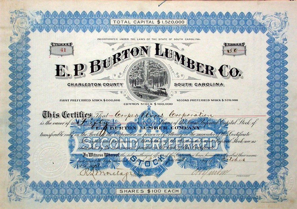 E.P. Burton Lumber Company 1913 Acheter sur Ricardo