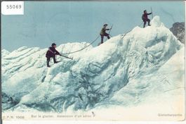 Sur le glacier - Ascension  d'un serac - Gletscherpartie