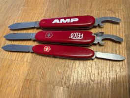 3 Victorinox Taschenmesser rot gebrauchter Zustand