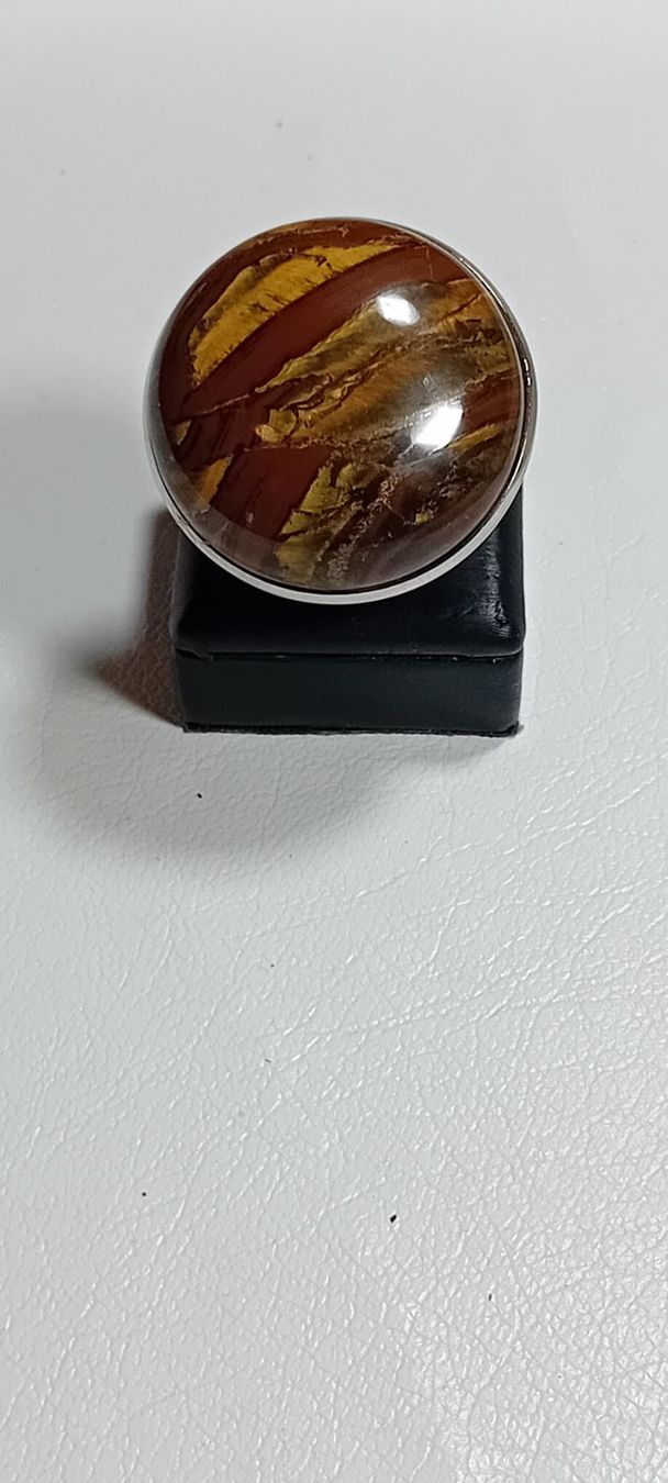 Ringe: ring edelsthal mit echt jaspis,,,,glanzig – Neu (gemäss Beschreibung) aus Basel von bij_5hqd 3
