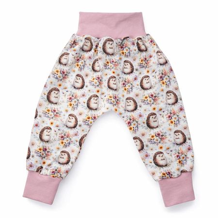 Sommer Pumphose aus Musselin mit  Igel & Blumen Gr.74/80 NEU