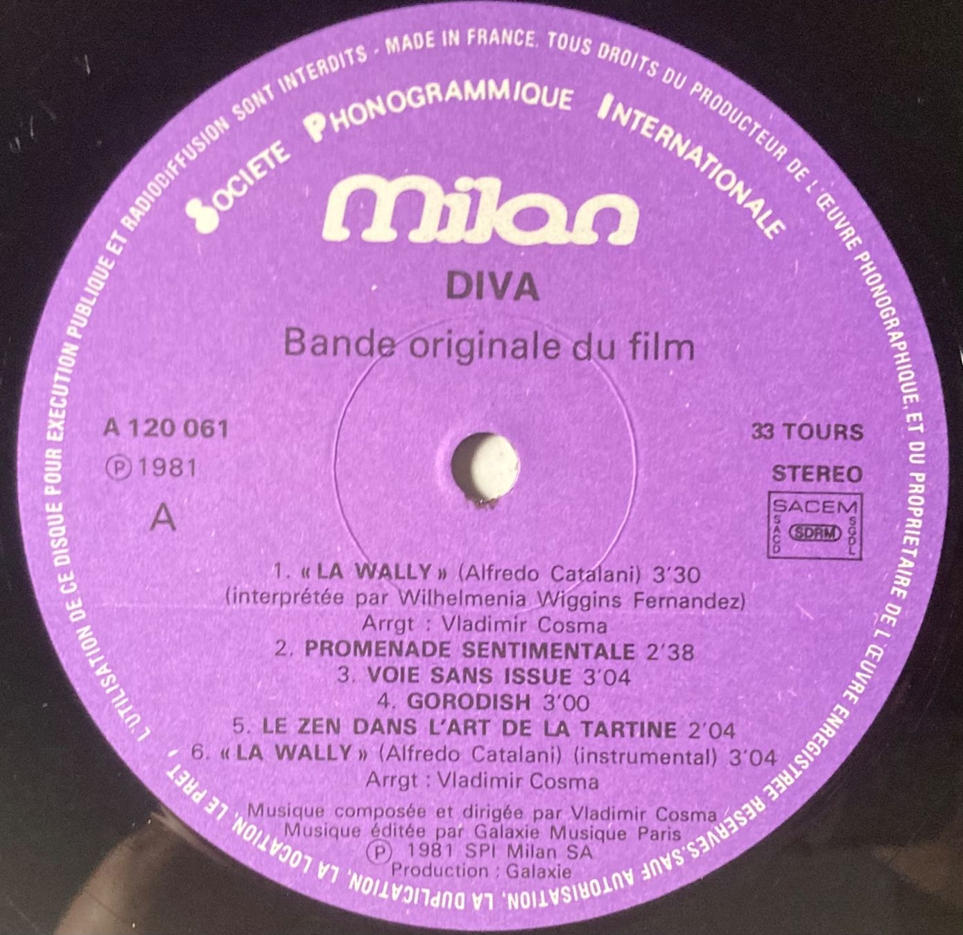 Dischi in vinile: MUSIQUE DE FILM - DIVA – Usato da Poliez-Pittet venduto da Newtown-Records 2