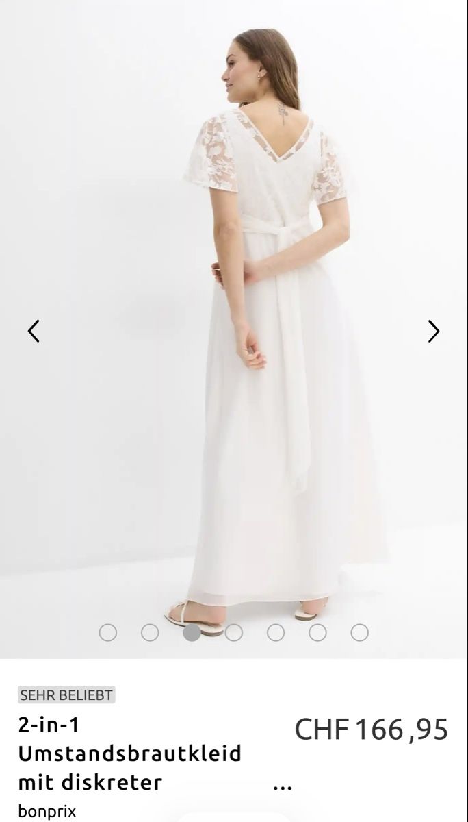 Kleider: Umstandsbrautkleid, 2-in-1, mit Spitze – Neu (gemäss Beschreibung) aus St. Gallen von ste_k7tp 1