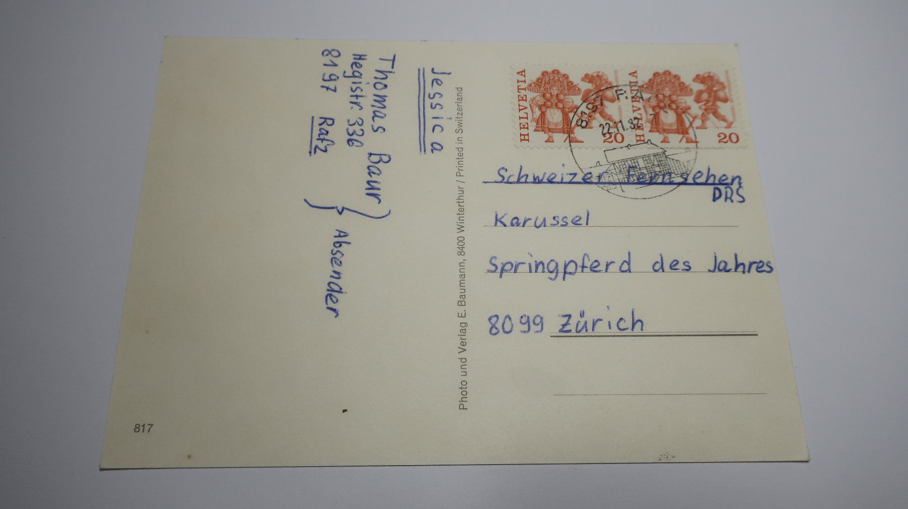 Cartes postales: Rafz  1982 – D'occasion à Cormoret par Pascalll2001 2