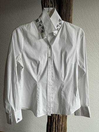 Wallmann Weisse Bluse mit Hirsch Gr. 38