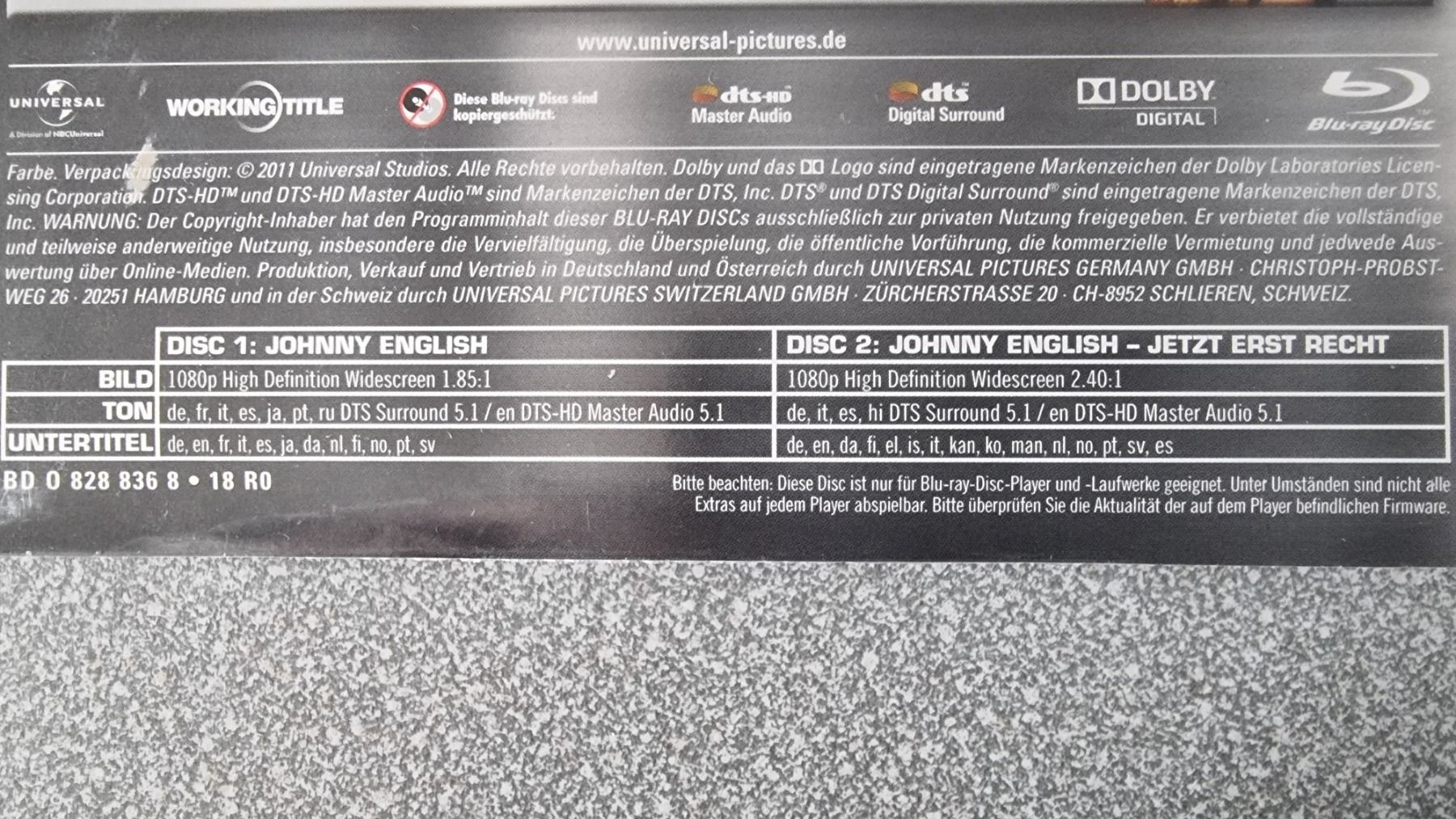 Alle DVDs: Blu Ray - Johnny Ehglish 1&2 NEU – Neu und originalverpackt aus Oetwil am See von fineli2 1
