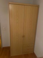 Kleiderschrank Holzoptik 2-türig mit 3 Schubladen