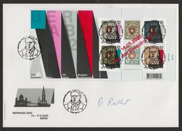 Block Brief Signatur + Vollstempel + Überdruck 14.05 BERNABA