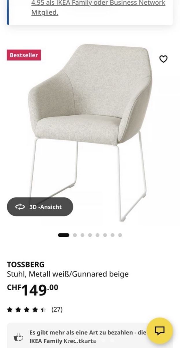 Ikea Sedie: IKEA TOSSBERG STÜHLE + Tisch Mariedamm – Nuovo (secondo la descrizione) da Rorschach venduto da med_cg8c 2