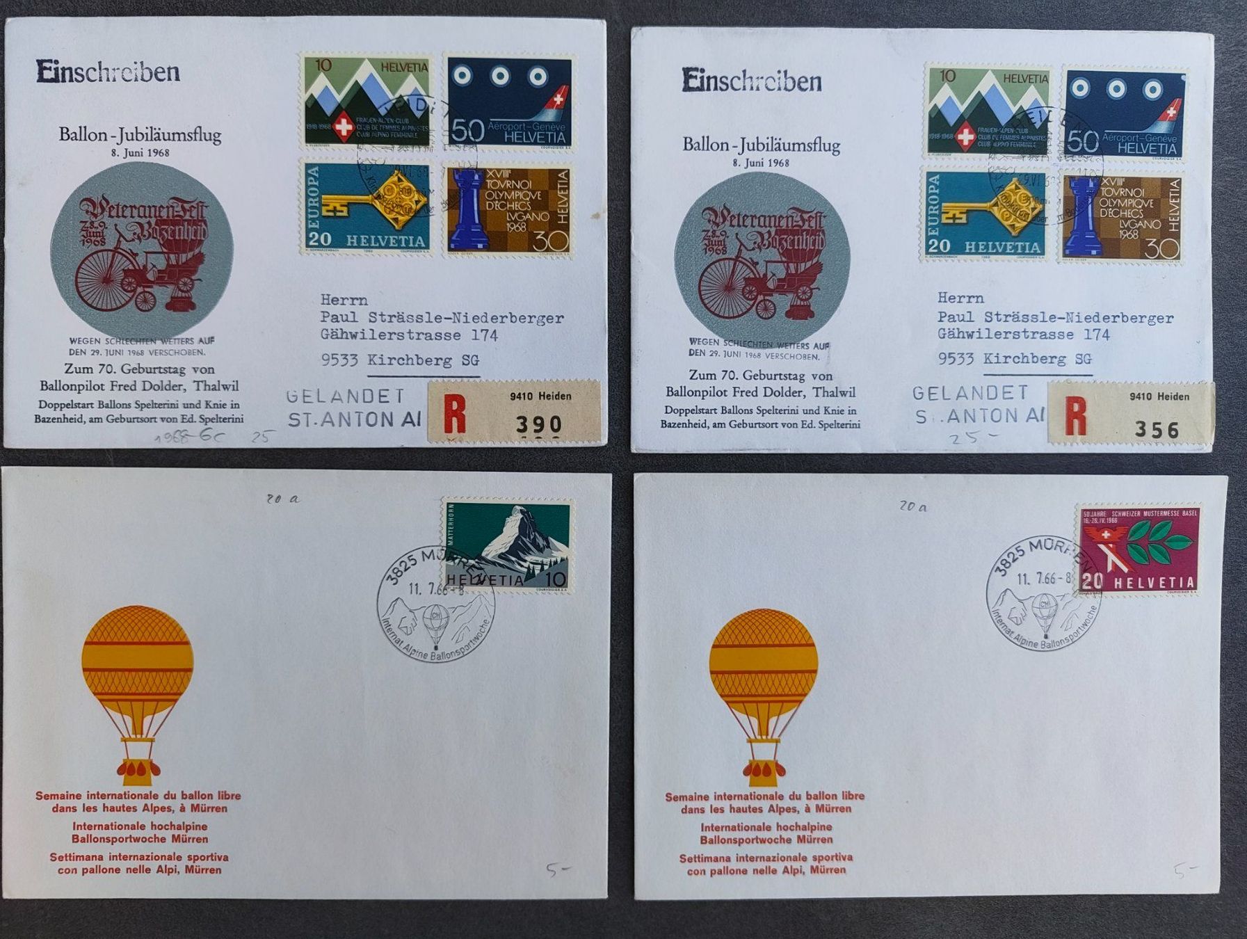 Tutti i francobolli: Lot Luftballon Post – Usato da Adliswil venduto da Swiss_Coolio 8