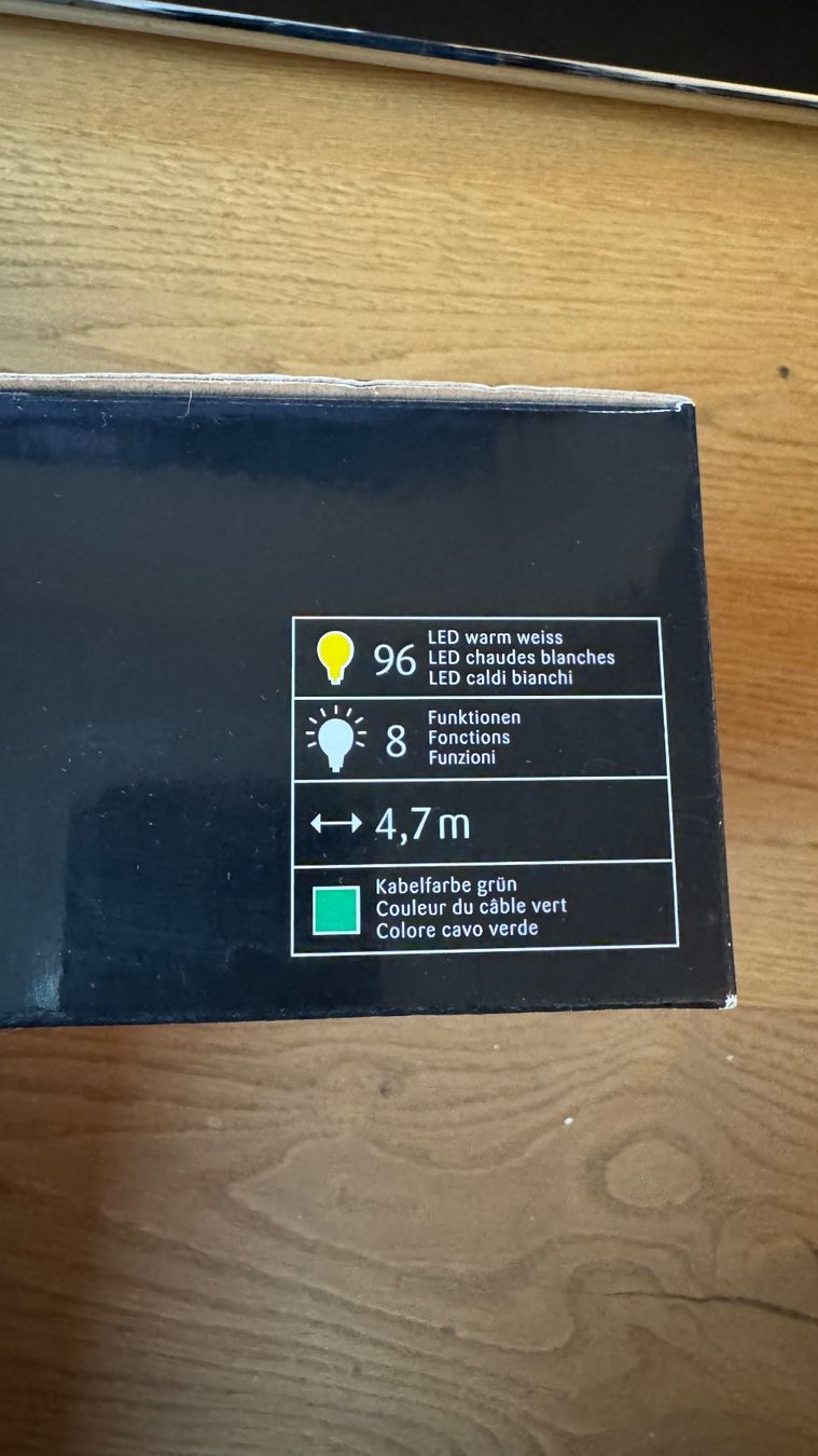 Ghirlande e barre luminose: LED Lichterkette Outdoor mit Controller 4.7m NP38 - NEU – Nuovo (secondo la descrizione) da Riehen venduto da To120 4
