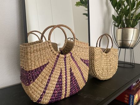 Two straw handbags from South Africa